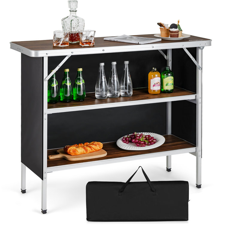 Folding on sale bar top